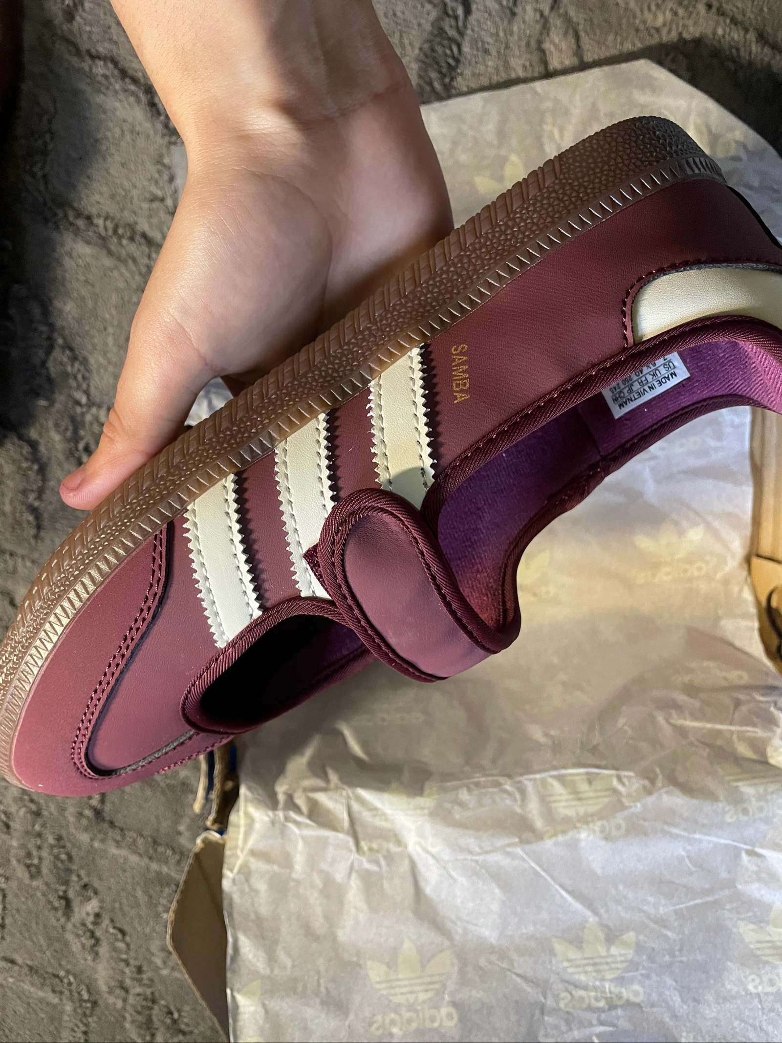 Ballerinas Adidas Samba bordô – photo 4